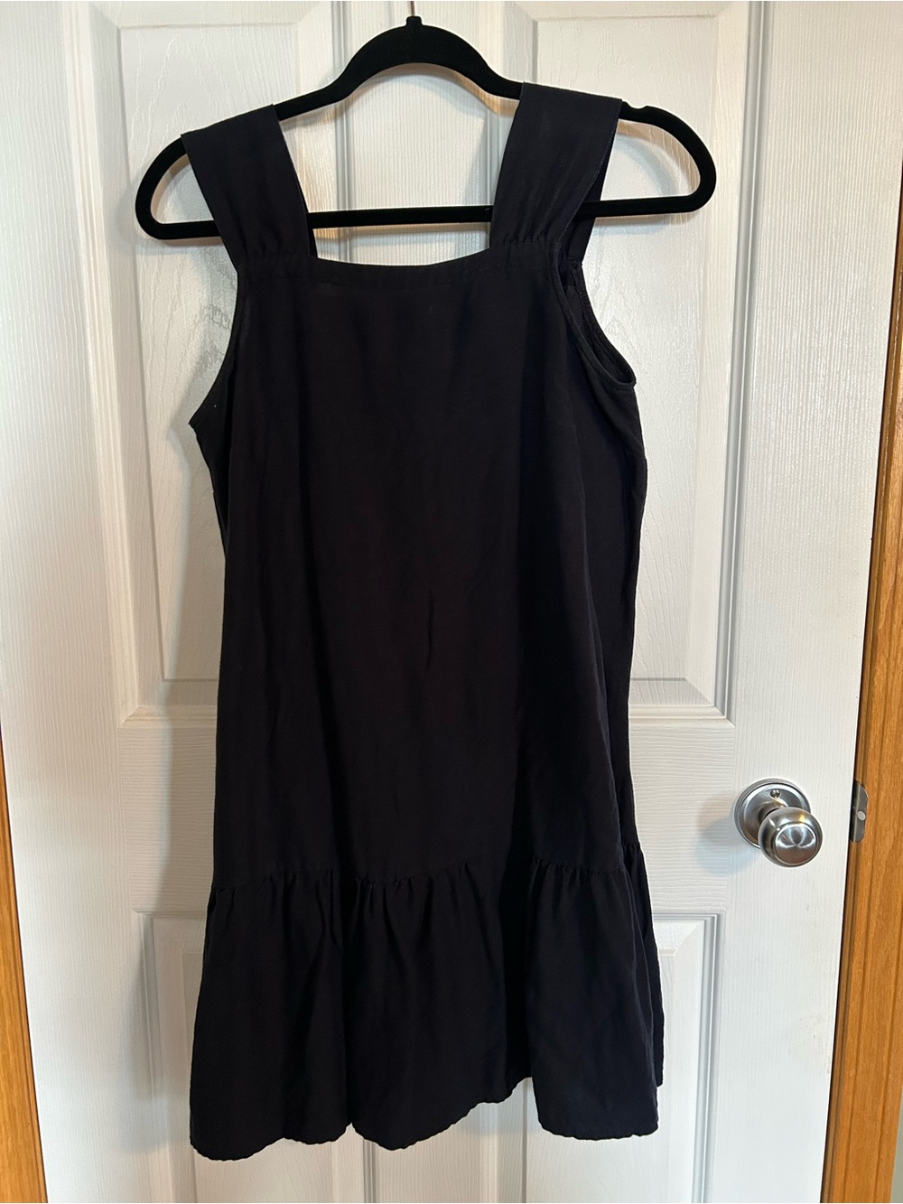 LOFT Navy Square Neck Sleeveless Dress